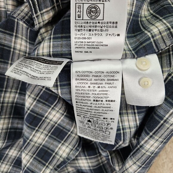 Levi's Slim Fit Shadow Plaid Button-Down Shirt Men's Size XL Pocket Long Sleeve - Picture 9 of 10